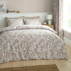 Catherine Lansfield Sorrel Leaf Natural Reversible Duvet Set