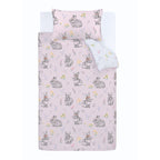 Catherine Lansfield Pink Bunny Tails Ditsy Flowers Reversible Duvet Set