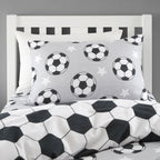 Catherine Lansfield Brushed Cotton Football Stars Reversible Duvet Set