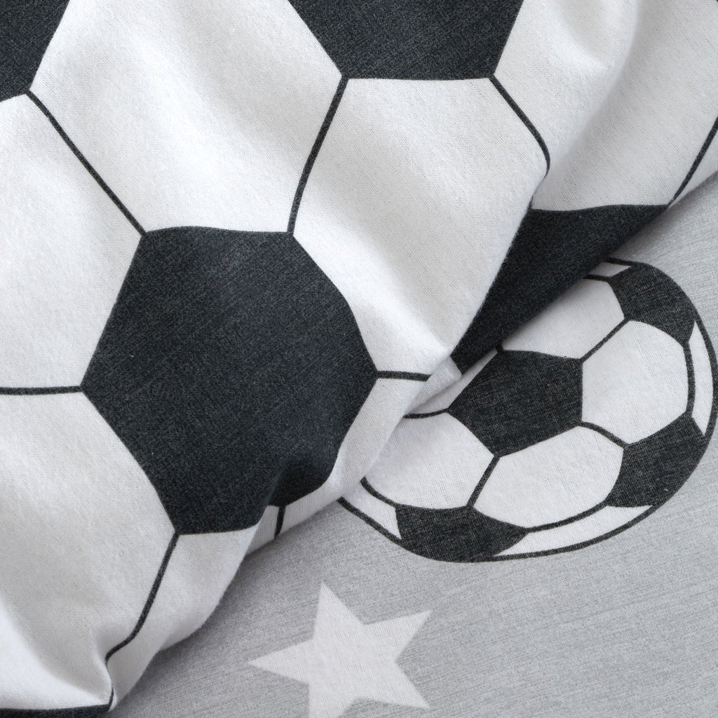 Catherine Lansfield Brushed Cotton Football Stars Reversible Duvet Set