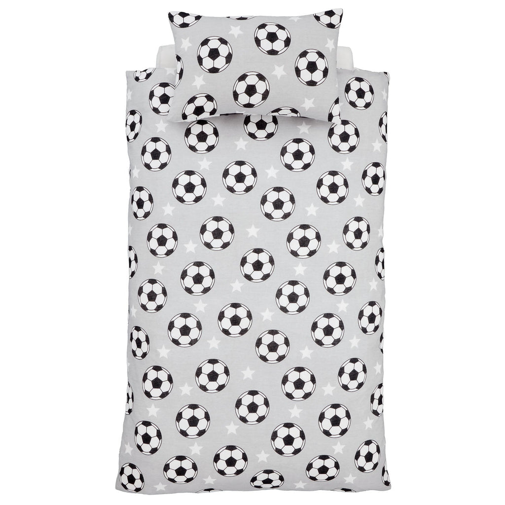 Catherine Lansfield Brushed Cotton Football Stars Reversible Duvet Set