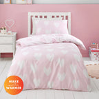 Catherine Lansfield Brushed Cotton Hearts Reversible Duvet Set
