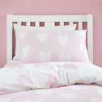 Catherine Lansfield Brushed Cotton Hearts Reversible Duvet Set