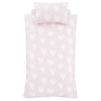 Catherine Lansfield Brushed Cotton Hearts Reversible Duvet Set
