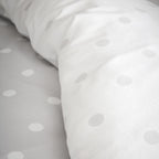 Catherine Lansfield Polka Dot Grey Brushed Cotton Reversible Duvet Set