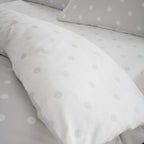 Catherine Lansfield Polka Dot Grey Brushed Cotton Fitted Sheet