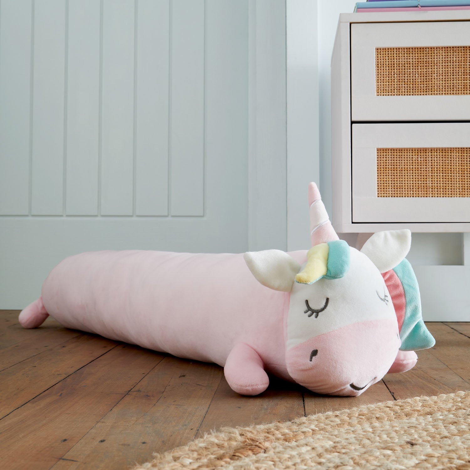 Catherine Lansfield Cuddle Friends Pink Unicorn 3D Cushion (90cm x 15cm)