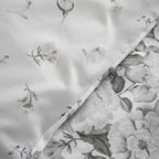 Catherine Lansfield Elinda Grey Floral Reversible Duvet Set