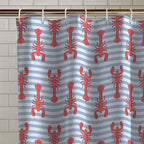 Catherine Lansfield Lobster Red Shower Curtain Panel
