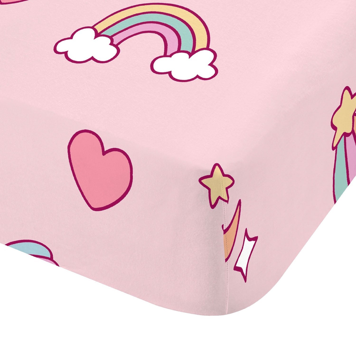 Catherine Lansfield Kids Pastel Forever Together Fitted Sheet