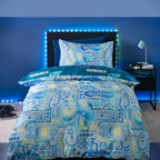 Catherine Lansfield Grey/Blue Gamer Reversible Duvet Set
