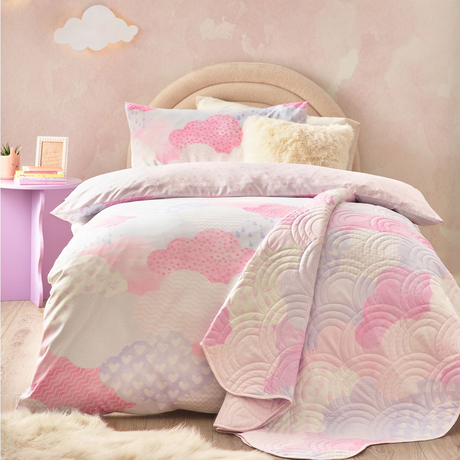 Catherine Lansfield Pink Soft as a Cloud Duvet Set