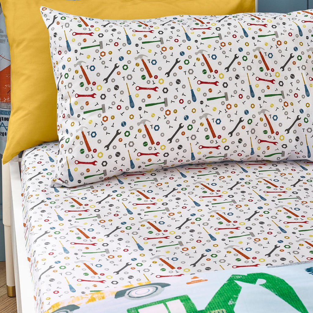 Catherine Lansfield Digger Dreams Fitted Sheet