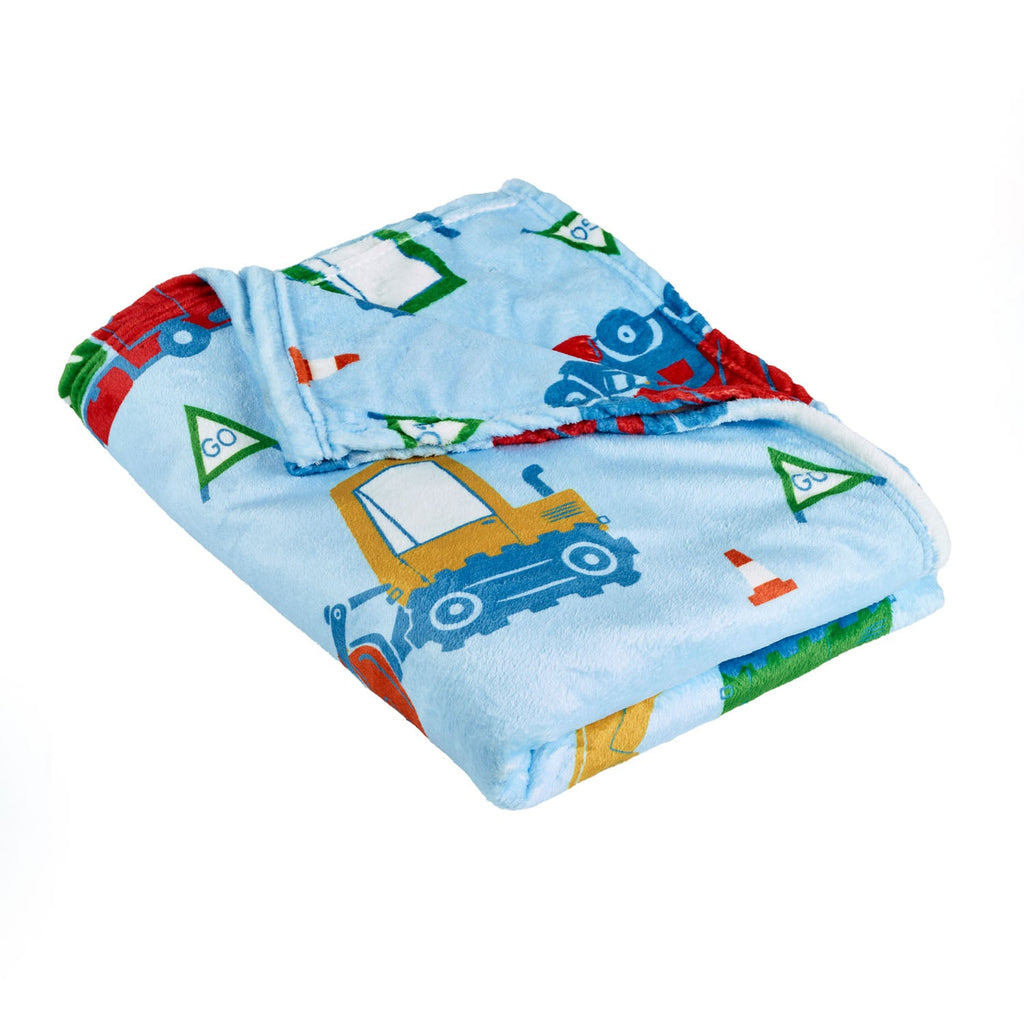 Catherine Lansfield Digger Dreams Cosy Fleece Blanket Throw