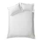 Bianca Lottie White Floral Embroidery 180TC Cotton Duvet Set