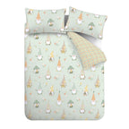 Catherine Lansfield Spring Gonks Mint Green Reversible Duvet Set