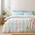 Catherine Lansfield Pastel Spring Check Reversible Duvet Set