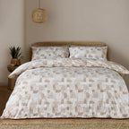 Catherine Lansfield Sloane Natural Geo Reversible Duvet Set