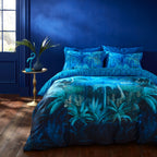 Matthew Williamson Blue Midnight Palms 200TC Cotton Sateen Duvet Set