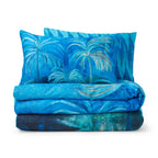 Matthew Williamson Blue Midnight Palms 200TC Cotton Sateen Duvet Set