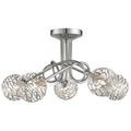 5 Light Chrome Twist Ceiling Light Fitting