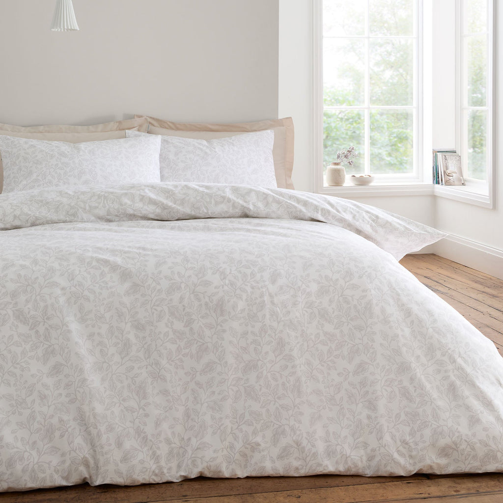 Bianca Woodland Natural 200TC Cotton Reversible Duvet Set