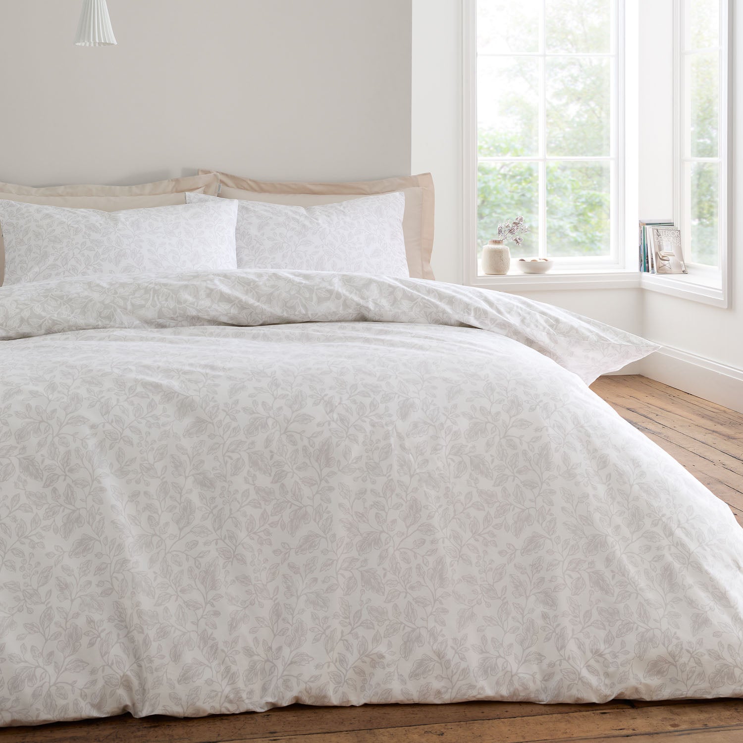 Bianca Woodland Natural 200TC Cotton Reversible Duvet Set