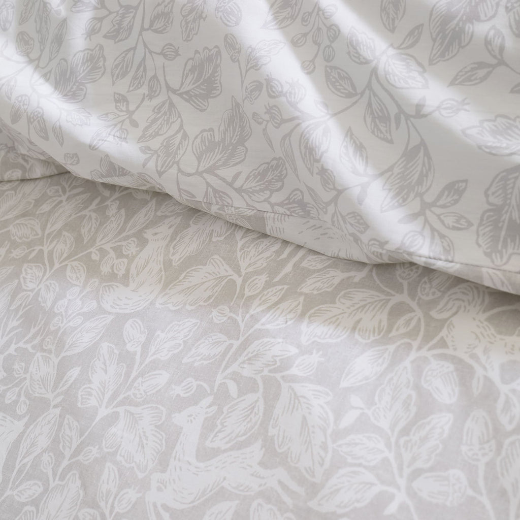 Bianca Woodland Natural 200TC Cotton Reversible Duvet Set