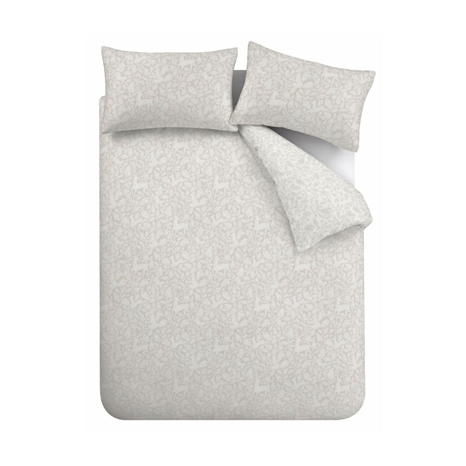 Bianca Woodland Natural 200TC Cotton Reversible Duvet Set
