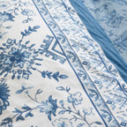 Catherine Lansfield Zoukara Blue Floral Reversible Duvet Set