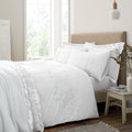 Bianca Embroidery Floral White 200TC Cotton Duvet Set