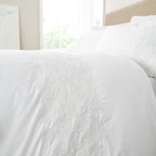 Bianca Embroidery Floral White 200TC Cotton Duvet Set