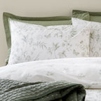 Bianca Thea Floral Green 200TC Cotton Reversible Duvet Set
