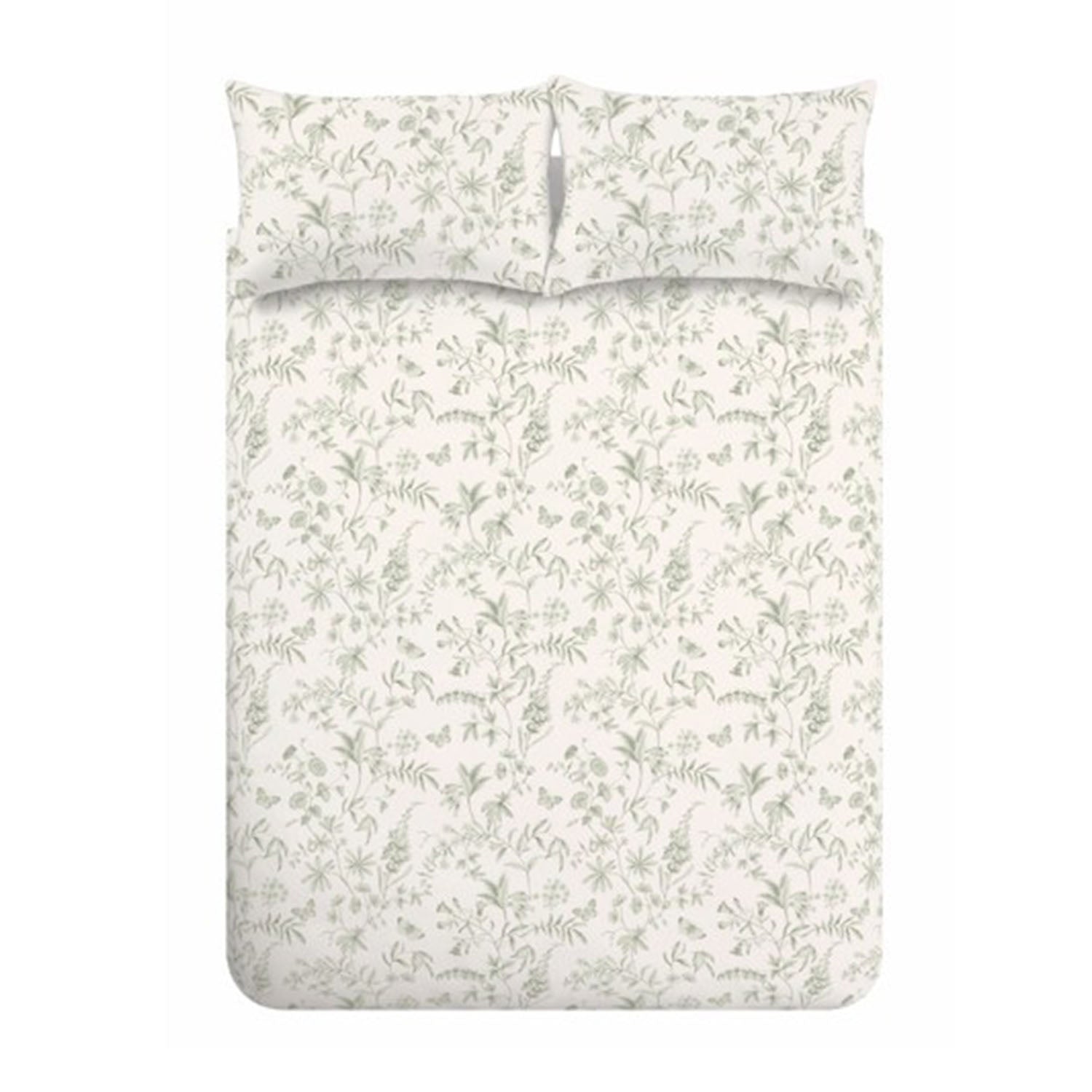 Bianca Thea Floral Green 200TC Cotton Reversible Duvet Set