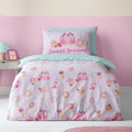 Catherine Lansfield Sweet Treats Pink Reversible Duvet Set