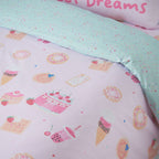 Catherine Lansfield Sweet Treats Pink Reversible Duvet Set