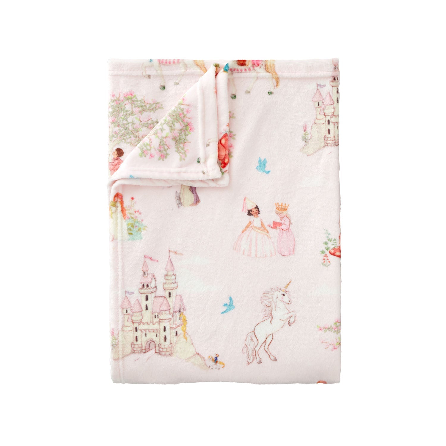 Belle & Boo Fairytale Pink Cosy Fleece Blanket Throw