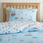 Belle & Boo Pirates Blue Reversible Cotton Duvet Set