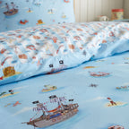 Belle & Boo Pirates Blue Reversible Cotton Duvet Set