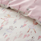Belle & Boo Ballerina Pink Reversible Cotton Duvet Set