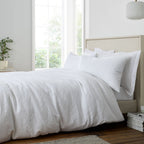 Bianca Fleur Matelasse White Jacquard 200TC Cotton Duvet Set