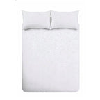 Bianca Fleur Matelasse White Jacquard 200TC Cotton Duvet Set