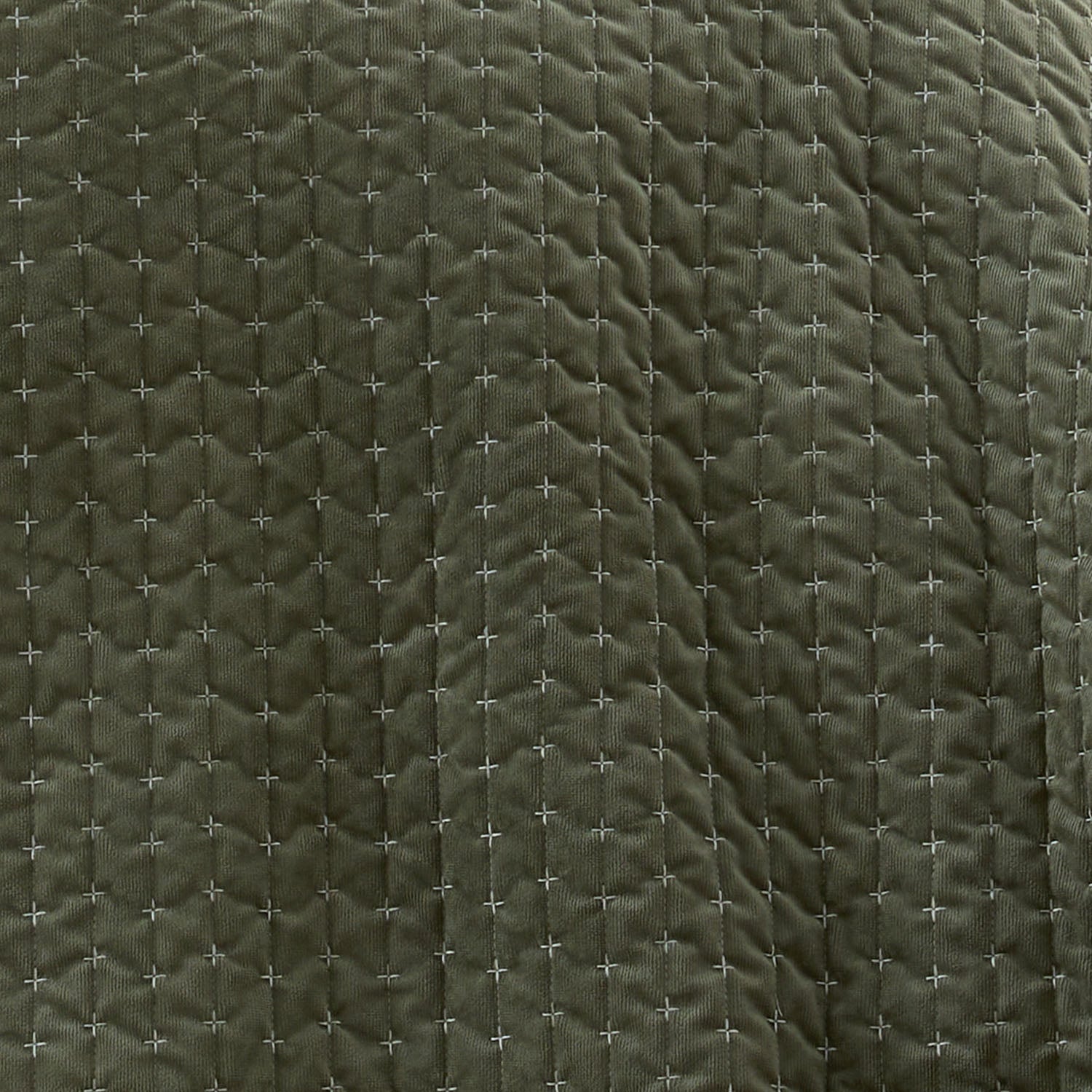 Bianca Attica Green Velvet Embroidered Bedspread