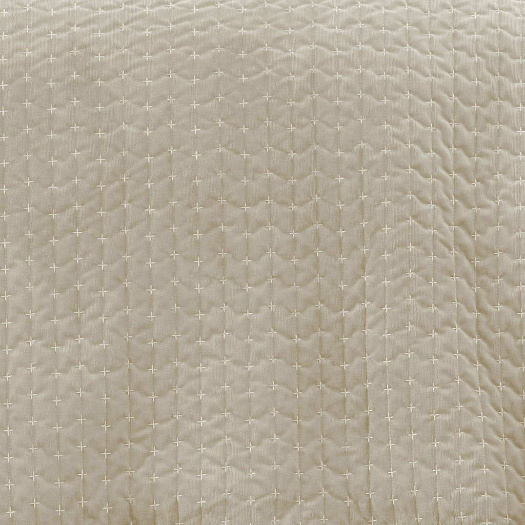 Bianca Attica Natural Velvet Embroidered Bedspread