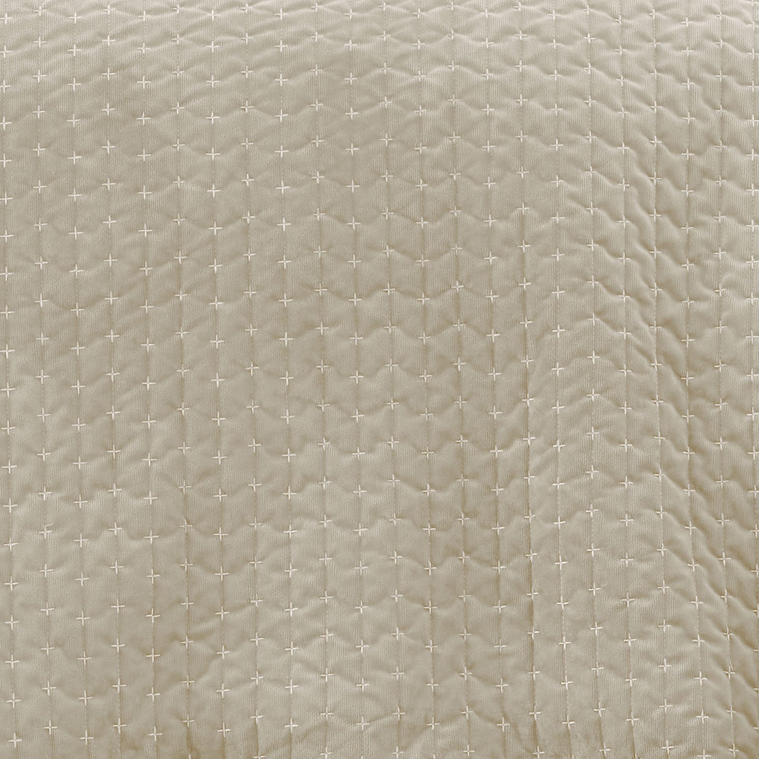 Bianca Attica Natural Velvet Embroidered Bedspread