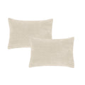 Bianca Attica Natural Velvet Embroidered Pillow Sham Pair