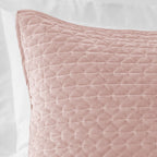Bianca Attica Pink Velvet Embroidered Pillow Sham Pair