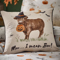 Catherine Lansfield Halloween Highland Cow Velvet Cushion
