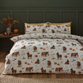 Catherine Lansfield Halloween Highland Cow Reversible Duvet Set