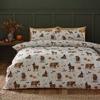Catherine Lansfield Halloween Highland Cow Reversible Duvet Set